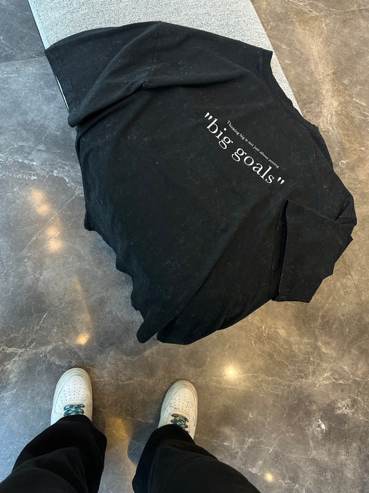 BLACK BIG GOALS T-SHIRT