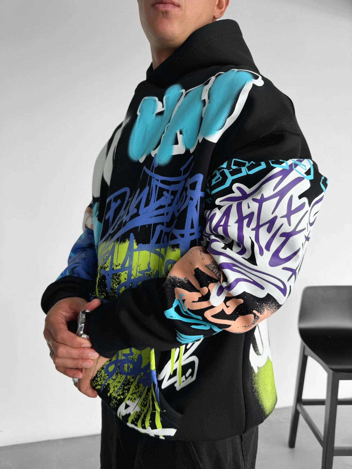 Black Graffiti Hoodie