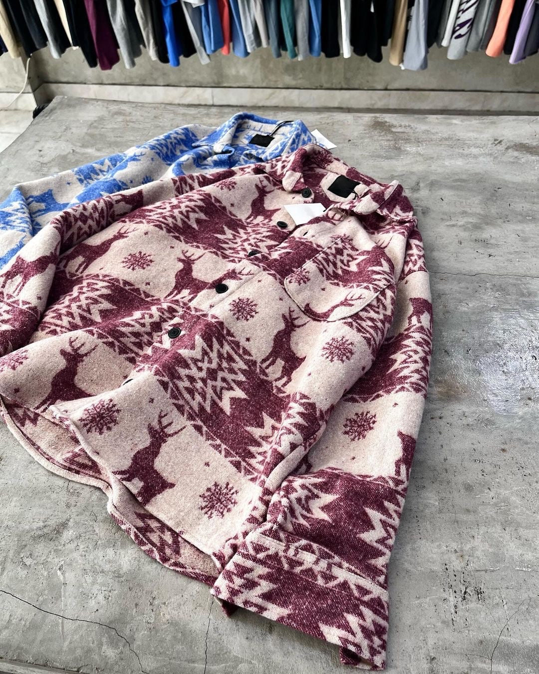 Red Reindeer Pattern Shirt