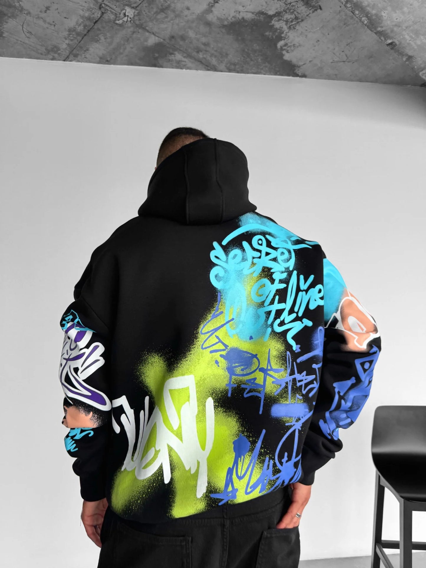 Black Graffiti Hoodie
