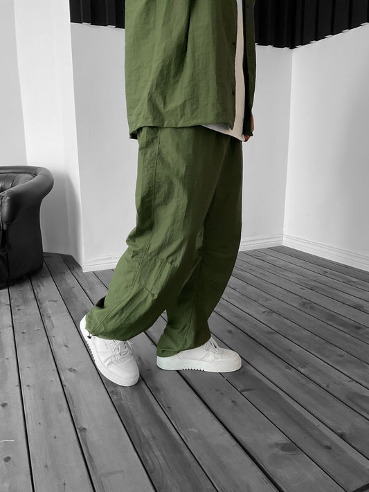 Green Stopper Parachute Jogger