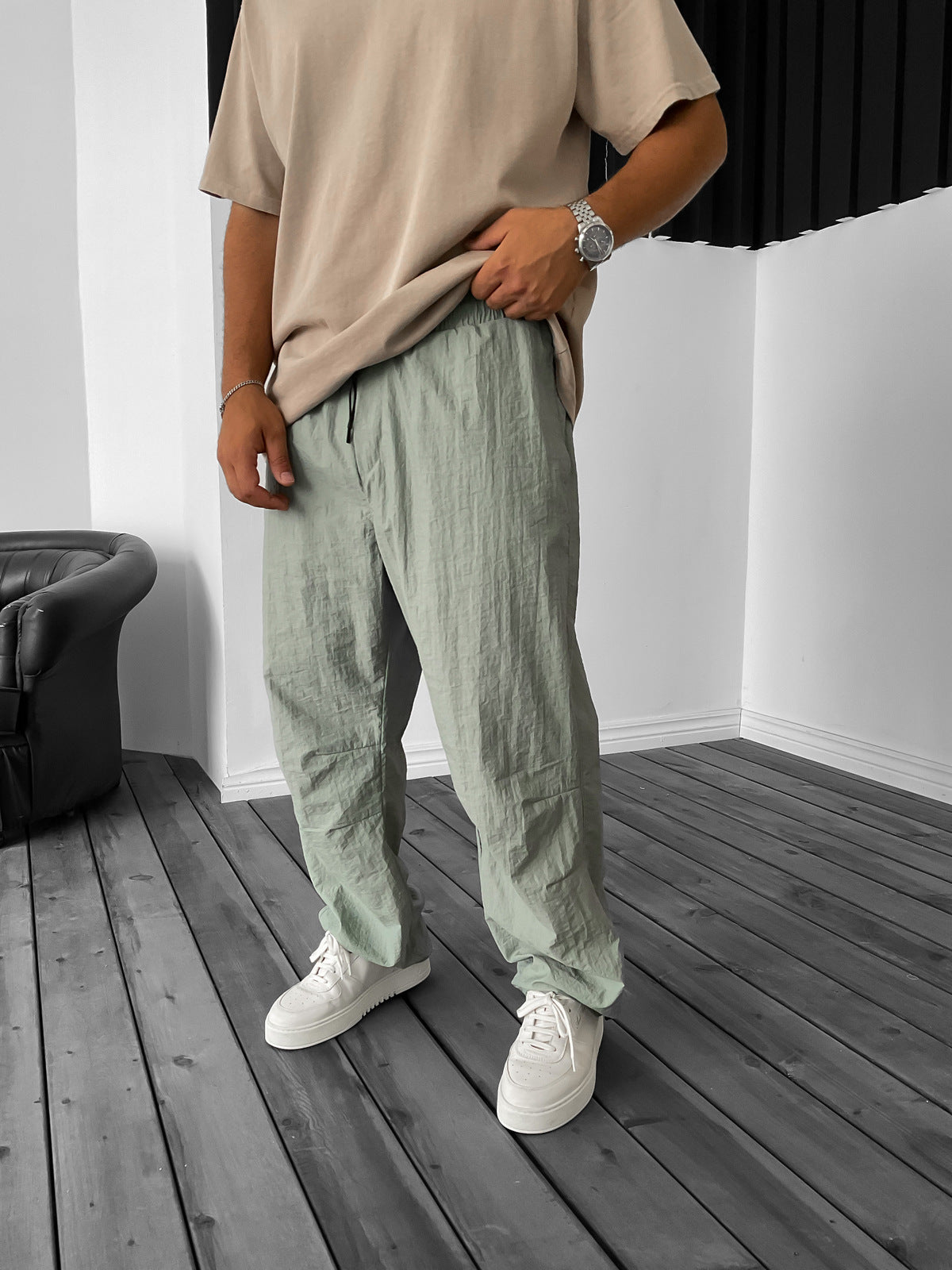 Mint Stopper Parachute Jogger
