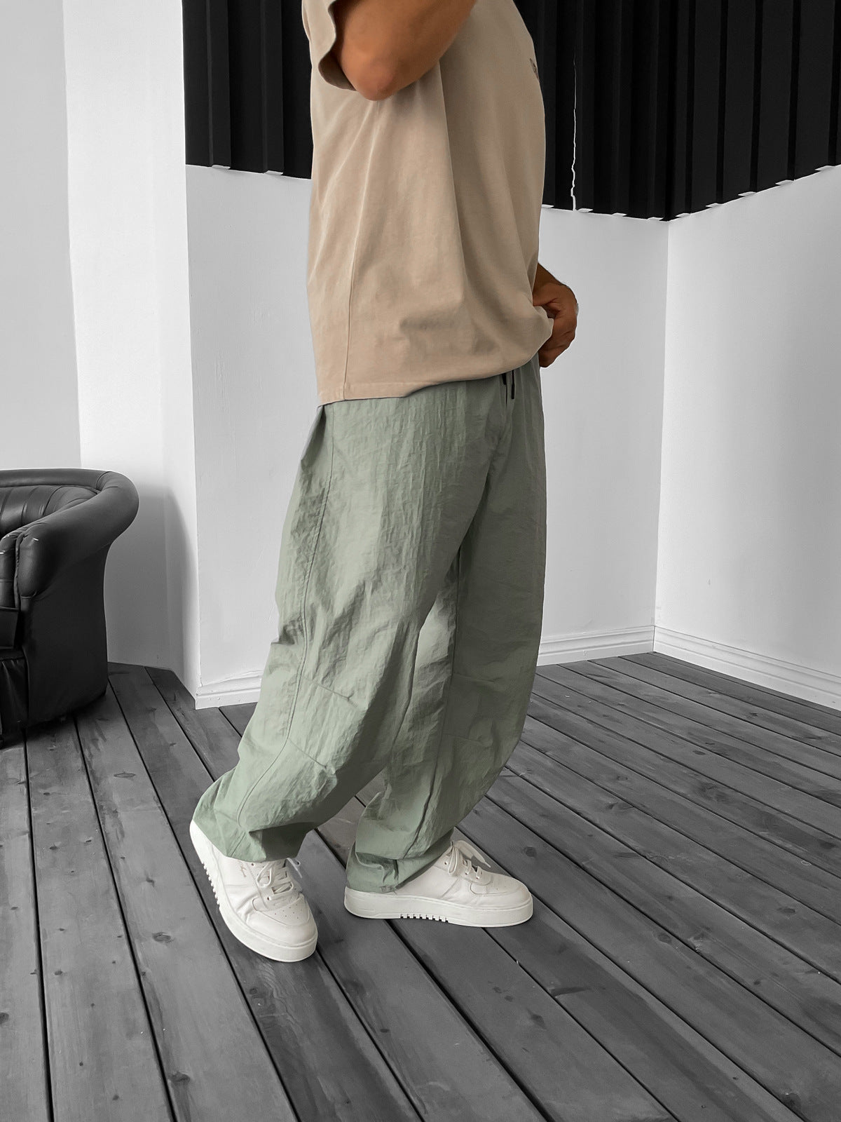 Mint Stopper Parachute Jogger