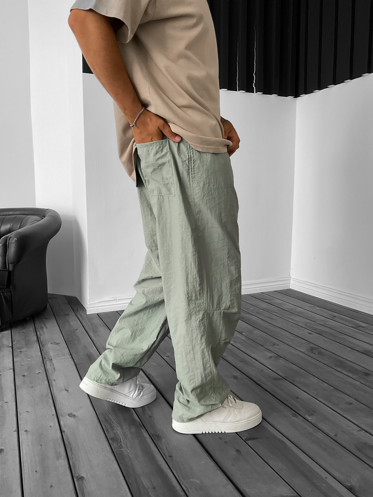 Mint Stopper Parachute Jogger
