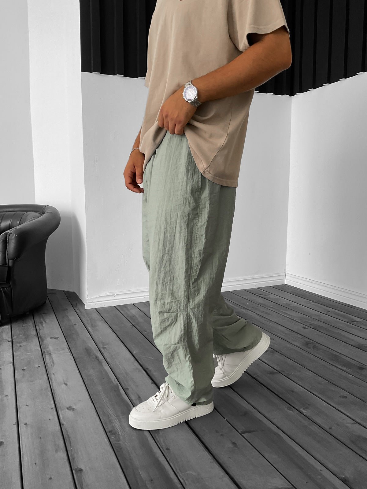 Mint Stopper Parachute Jogger