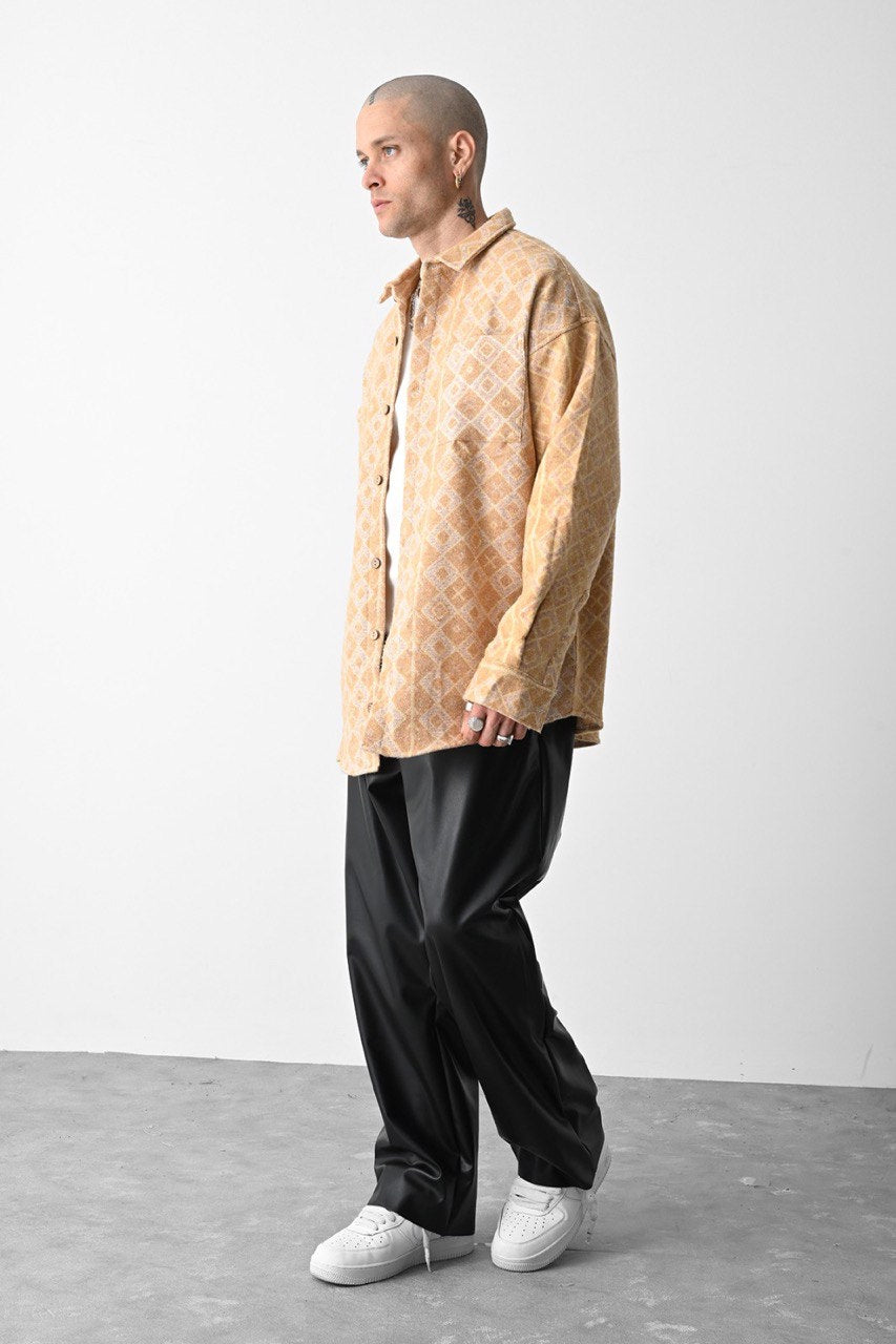 Beige Detailed Pocket Shirt