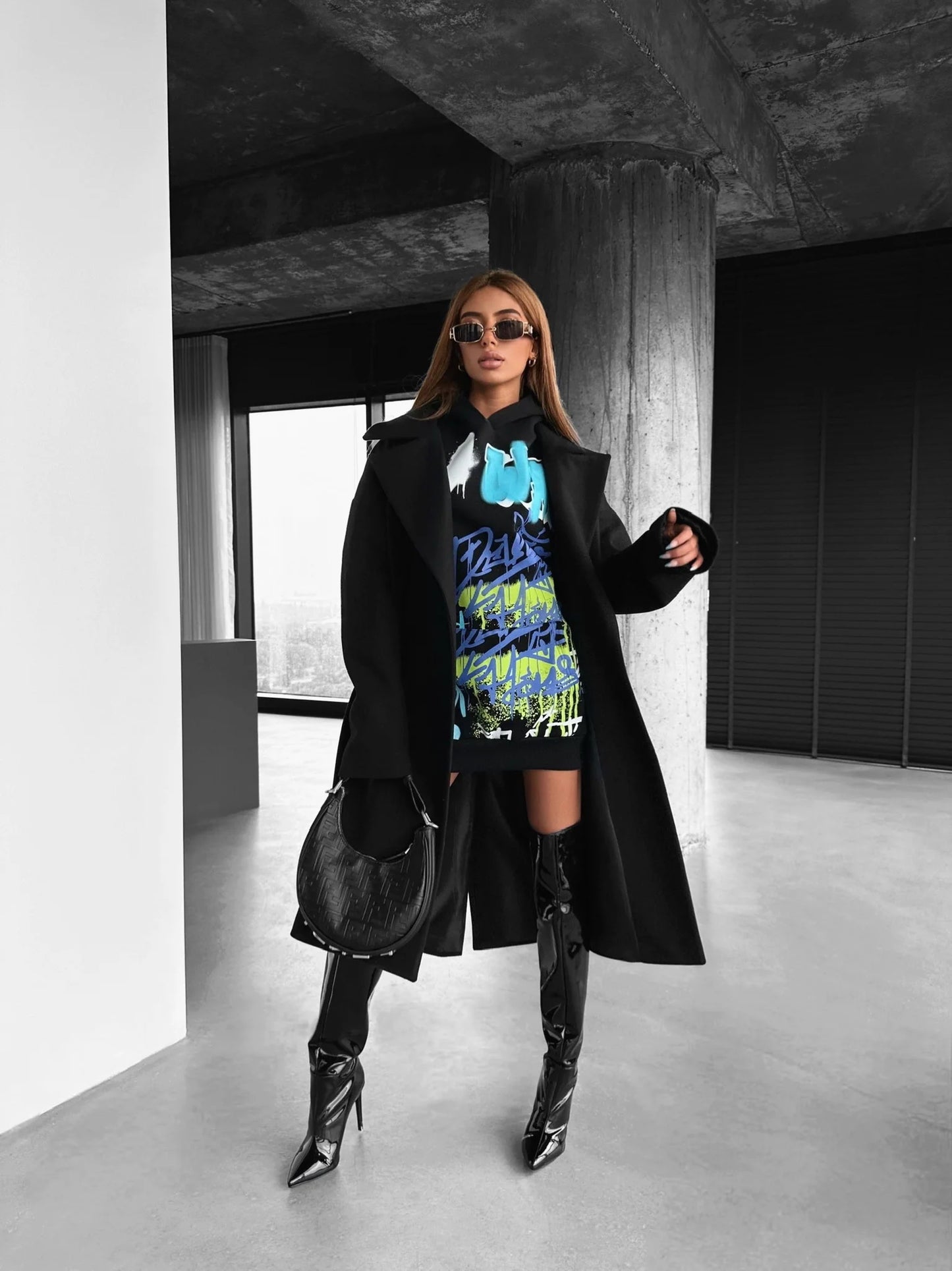 Black Graffiti Hoodie