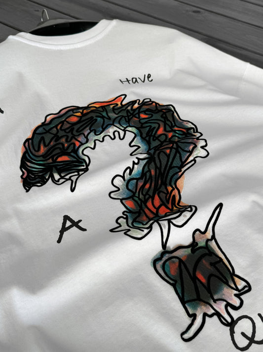 WHITE QUESTION T-SHIRT