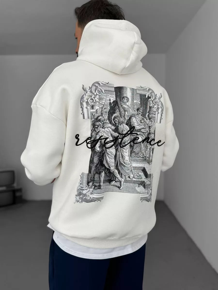 WHITE ANTIQUE HOODIE
