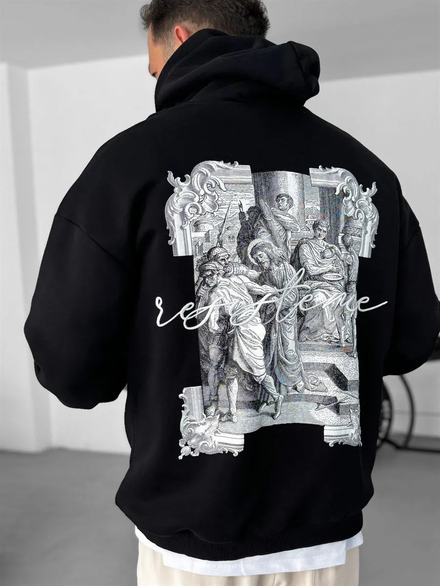BLACK ANTIQUE HOODIE