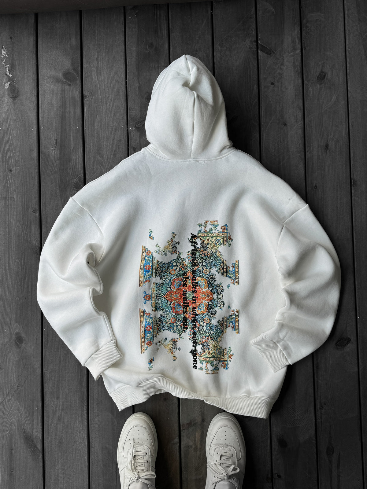 WHITE FRIEND HOODIE