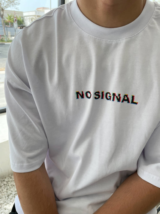 WHITE NO SIGNAL T-SHIRT