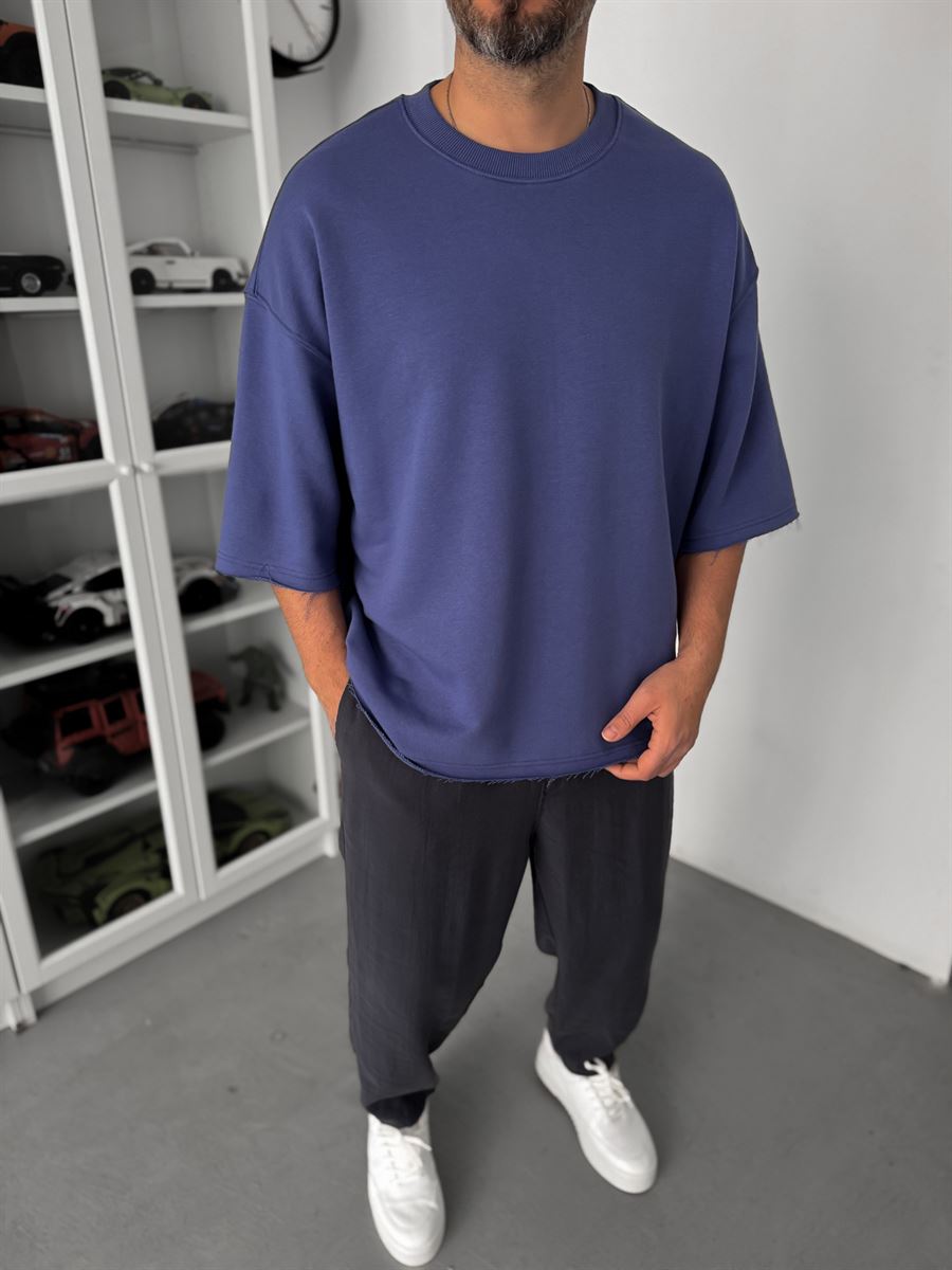 PURPLE 3 THREAD OVERSIZE T-SHIRT