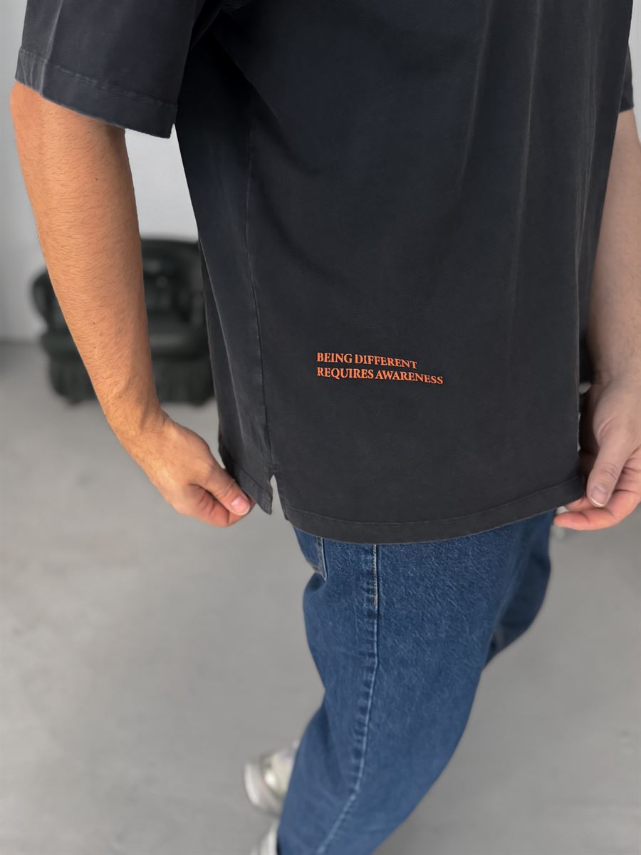 BLACK WASHED AWARENESS T-SHIRT