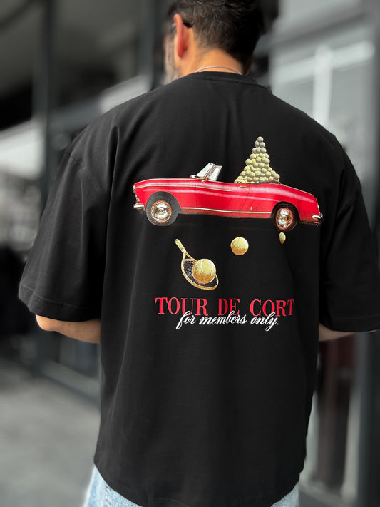 BLACK TOUR DE CORT T-SHIRT