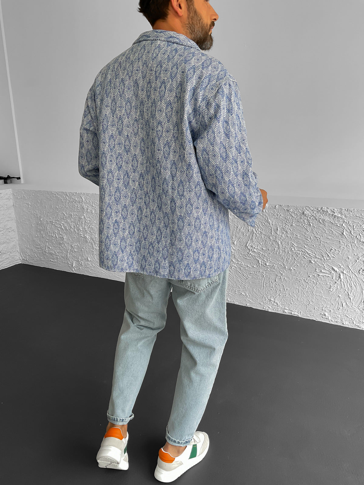 Blue Patterned Lumberjack Shirt