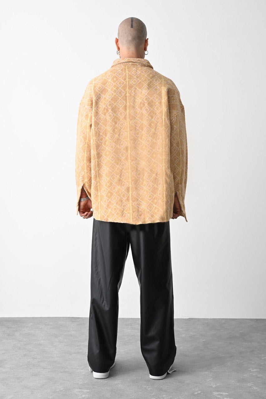 Beige Detailed Pocket Shirt