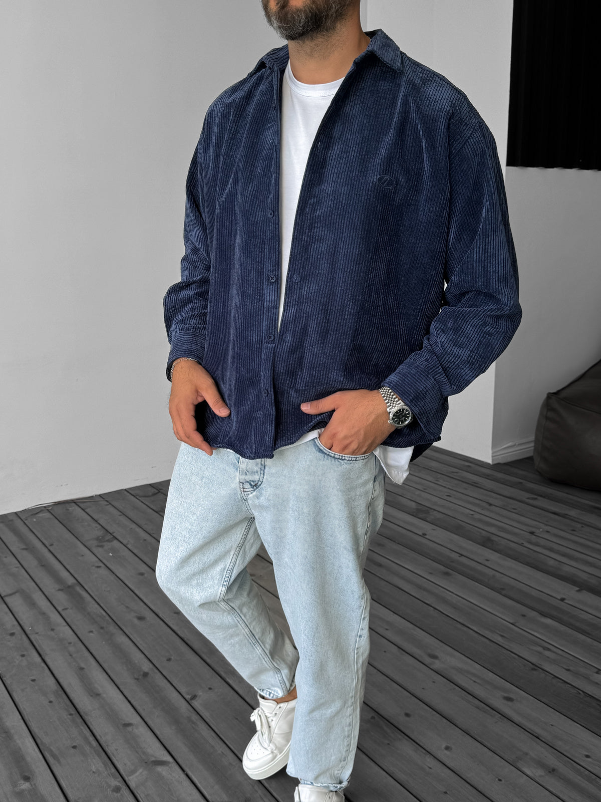 BLUE VELVET SHIRT