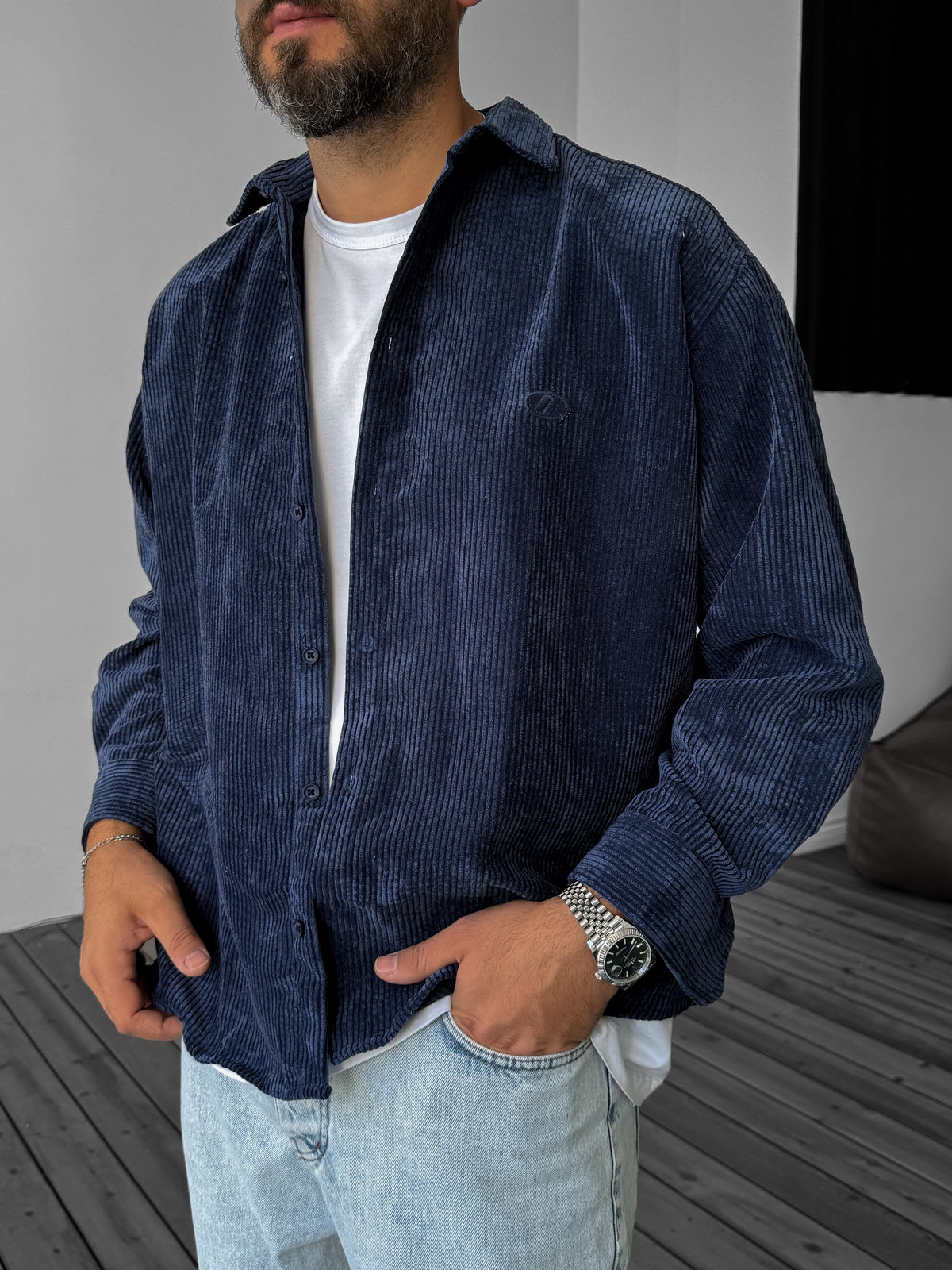 BLUE VELVET SHIRT