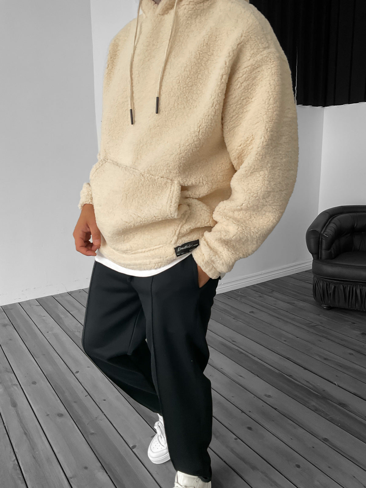 Beige Polar Hoodie