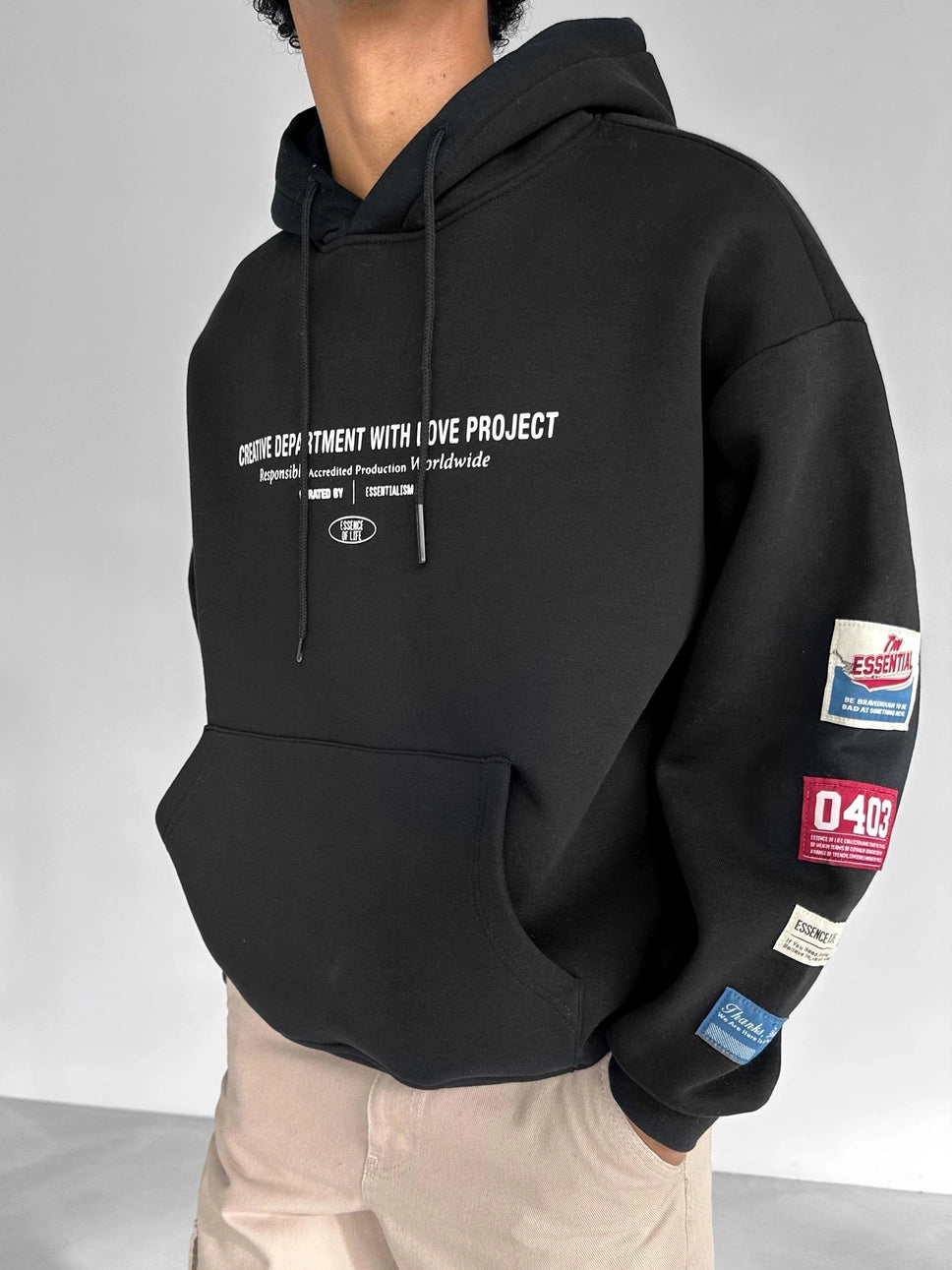 Black Creative Hoodie