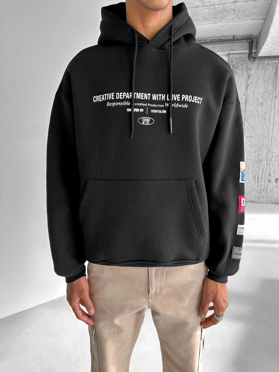 Black Creative Hoodie