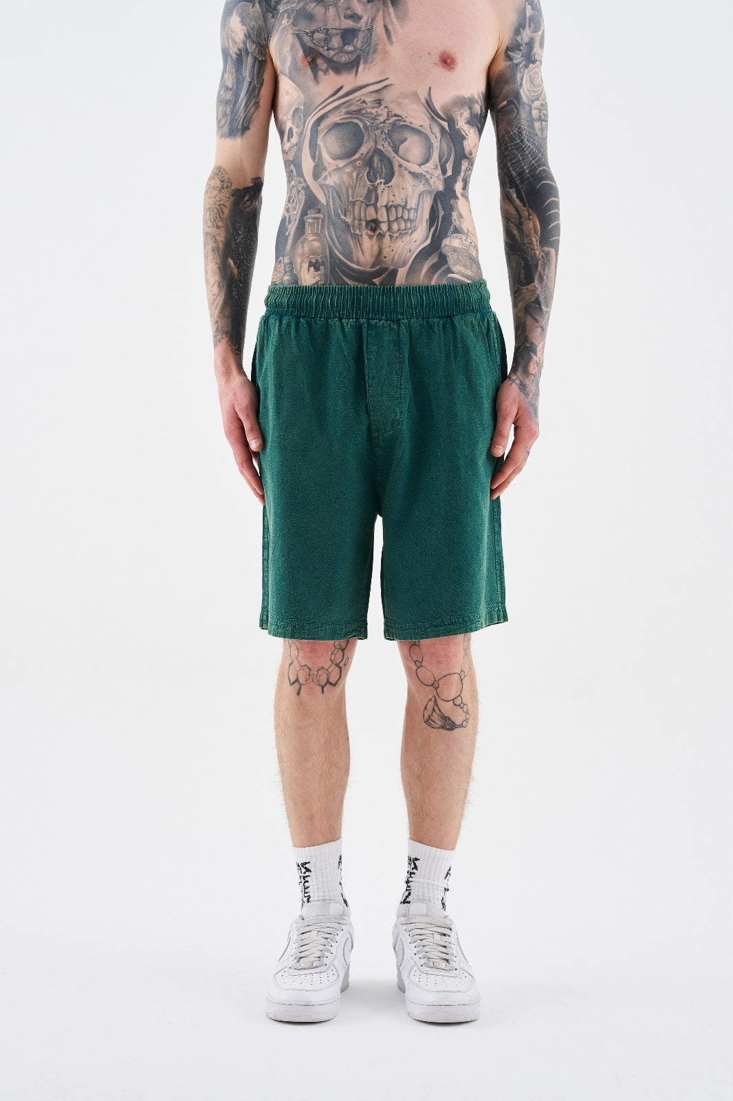 PETROL EFFECTED WASHING SHORTS