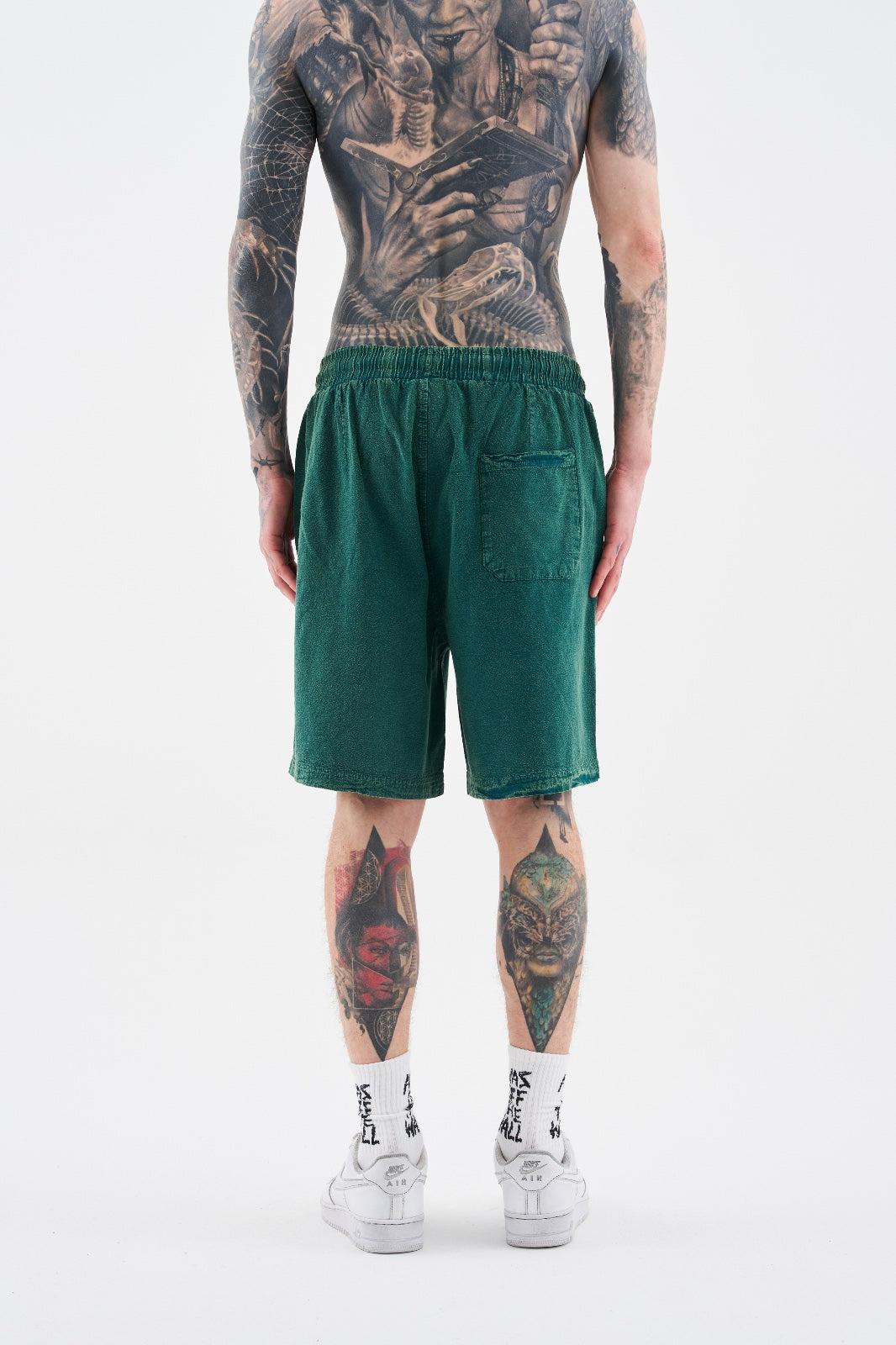 PETROL EFFECTED WASHING SHORTS