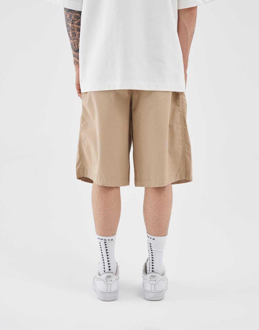 BEIGE CARPENTER BERMUDA SHORTS