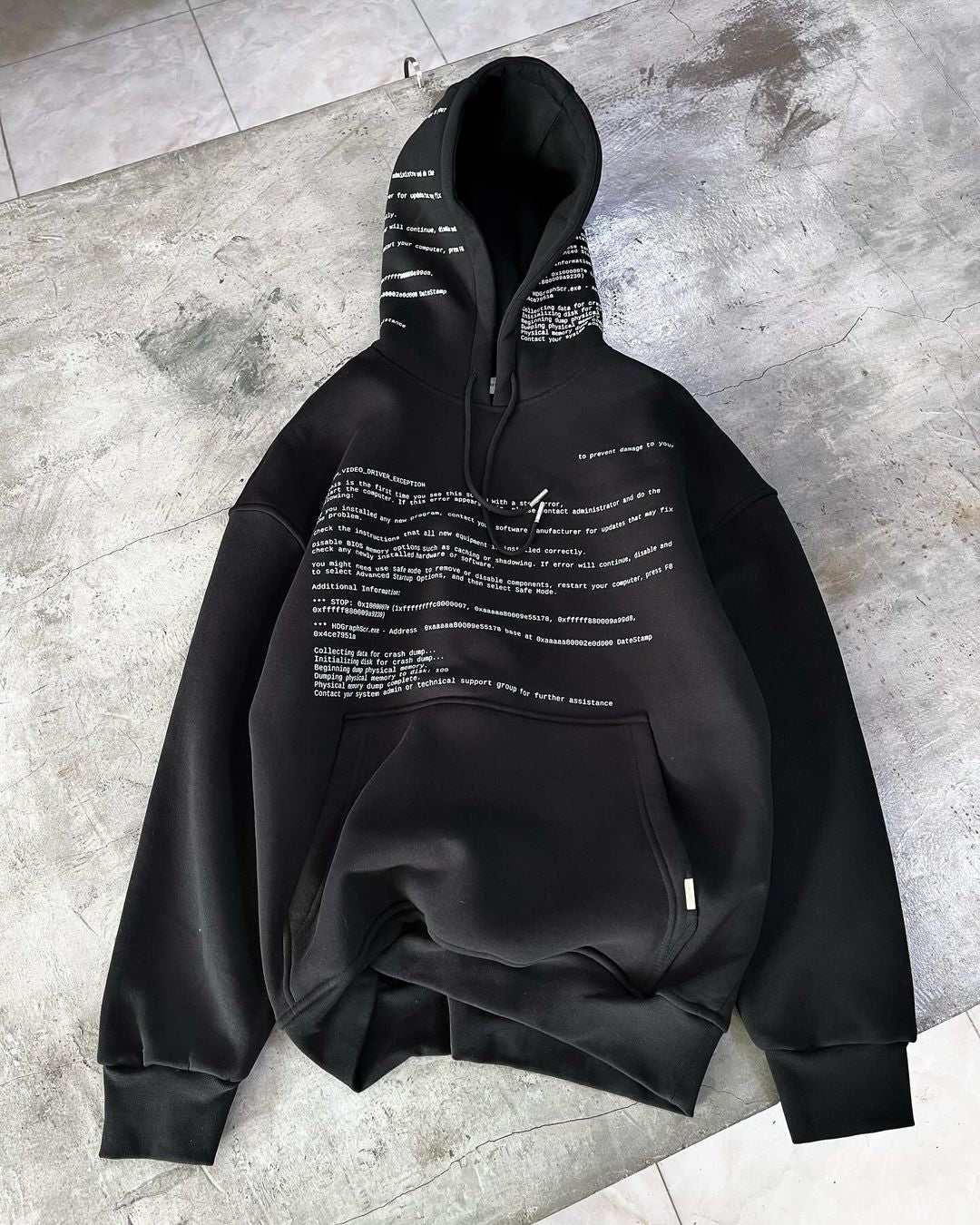 Black Error Hoodie
