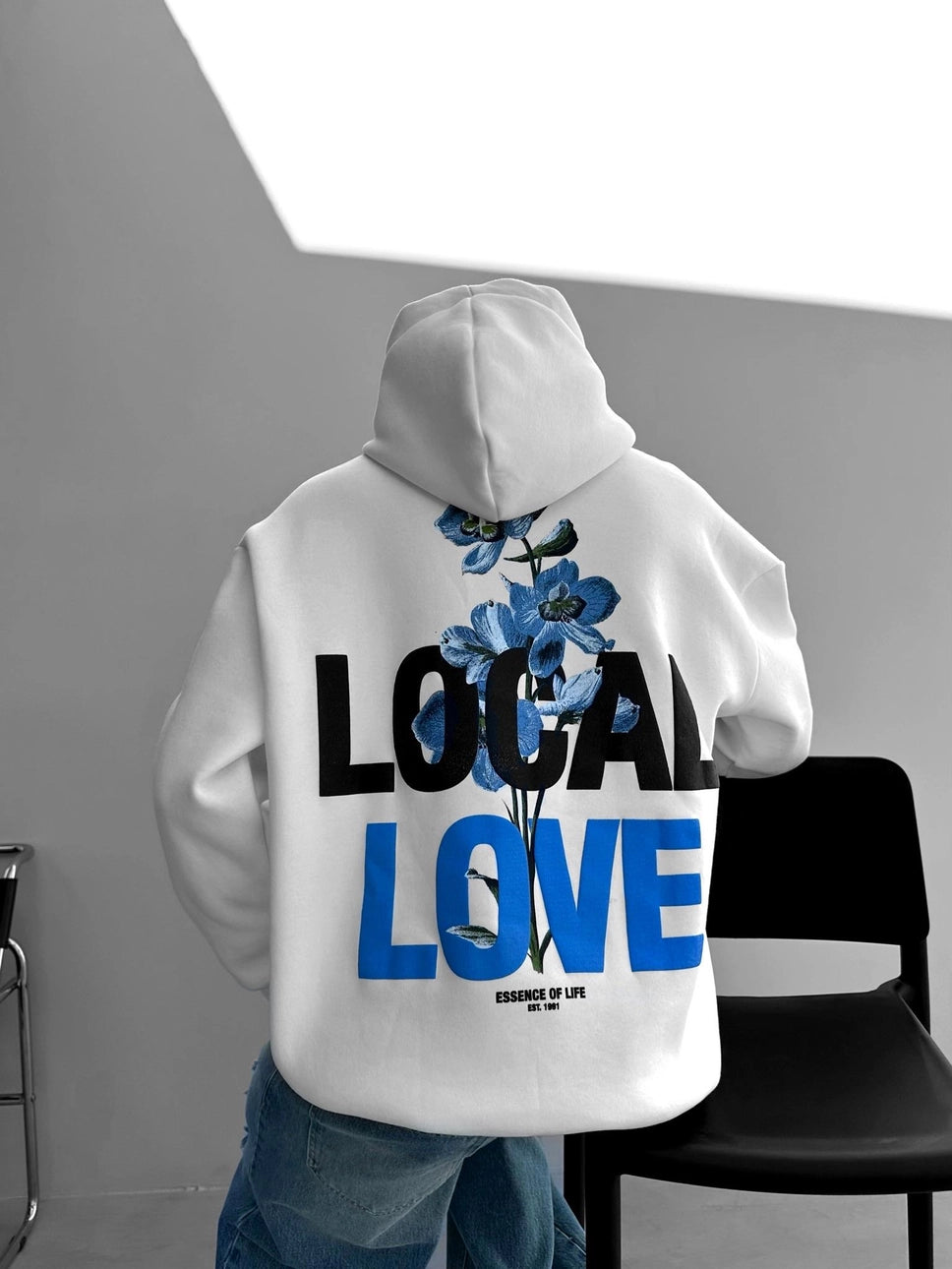 White Local Love Hoodie