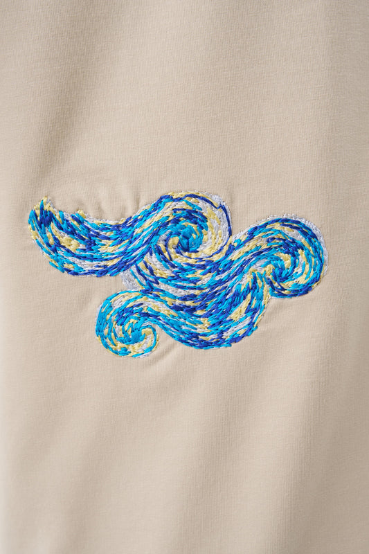 BEIGE THE STARRY NIGHT T-SHIRT