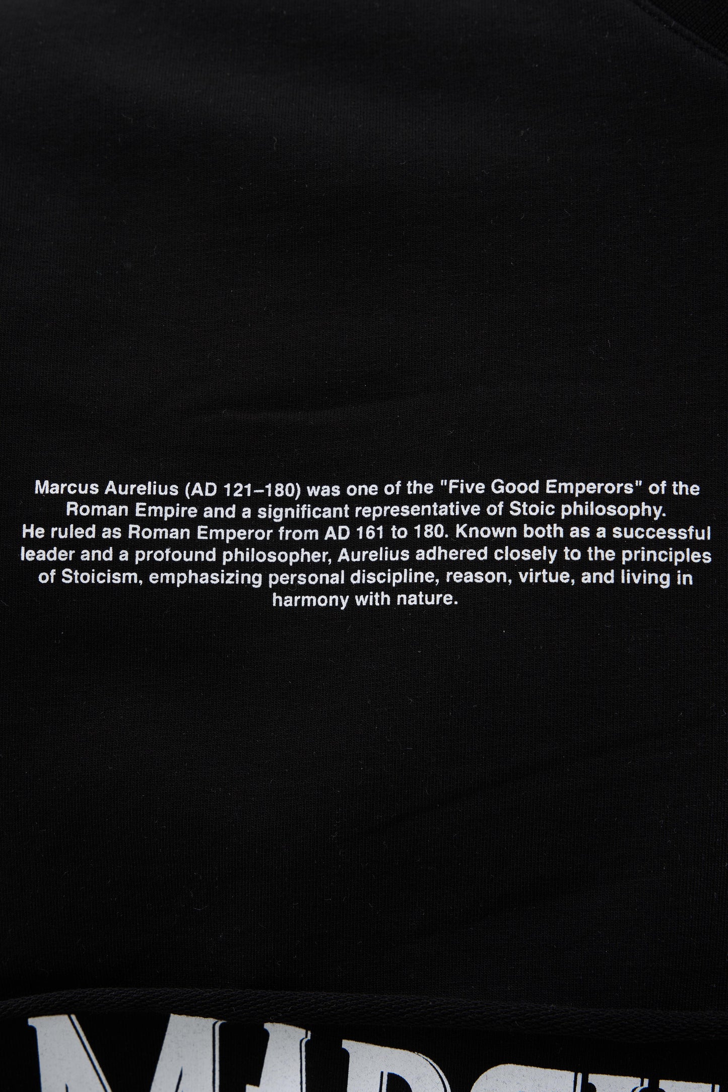 BLACK MARCUS AURELIUS T-SHIRT