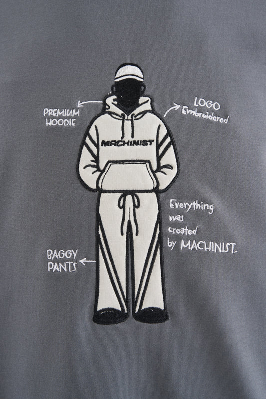 FUME FIGURE EMBROIDERED T-SHIRT