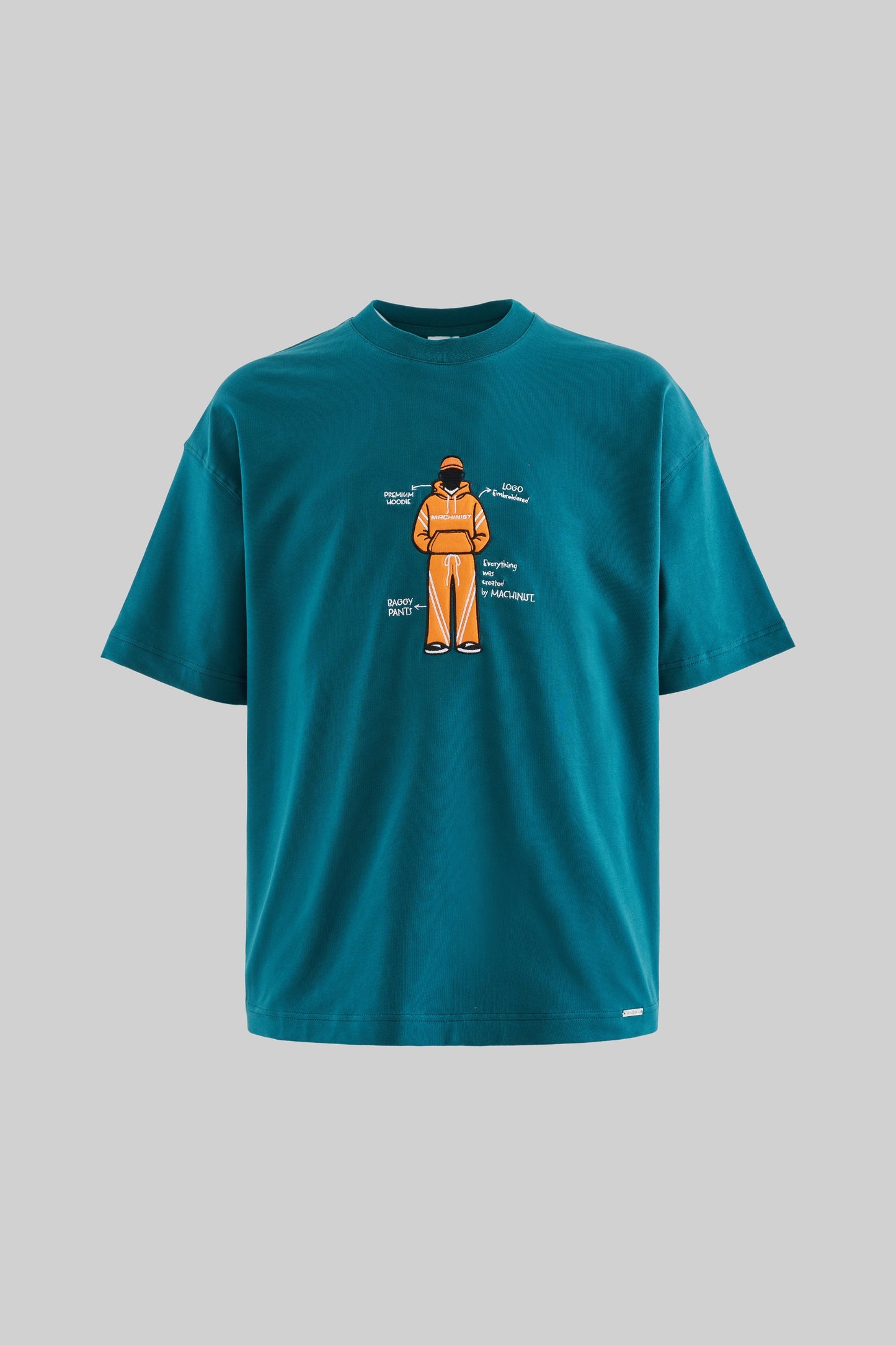 PETROL FIGURE EMBROIDERED T-SHIRT