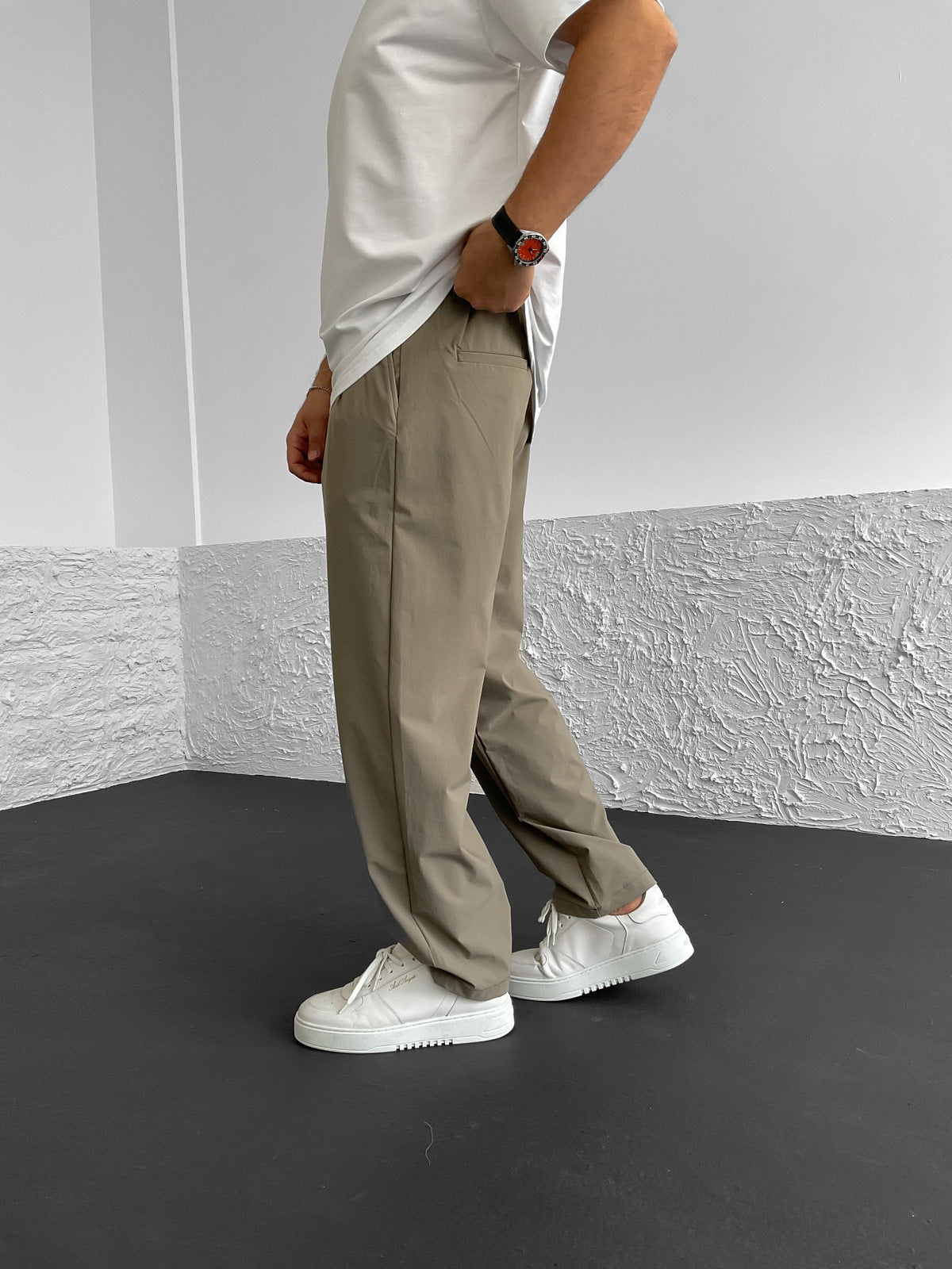 Open Khaki Basic Parachute Trousers