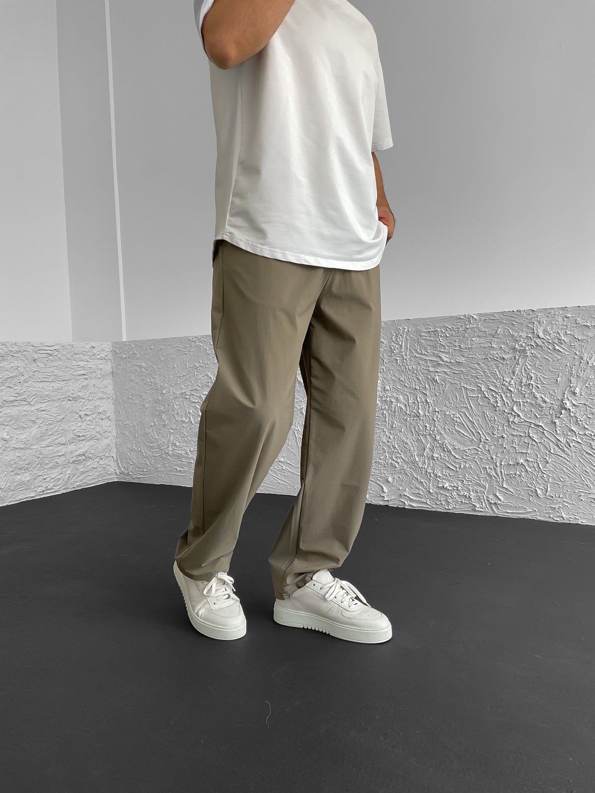 Open Khaki Basic Parachute Trousers