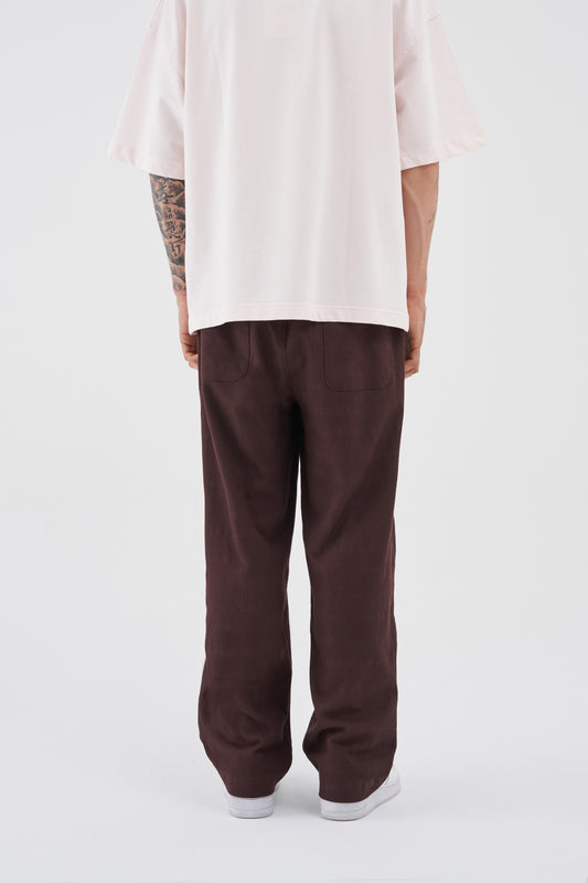 COFFEE TECHNICAL COTTON PANTS