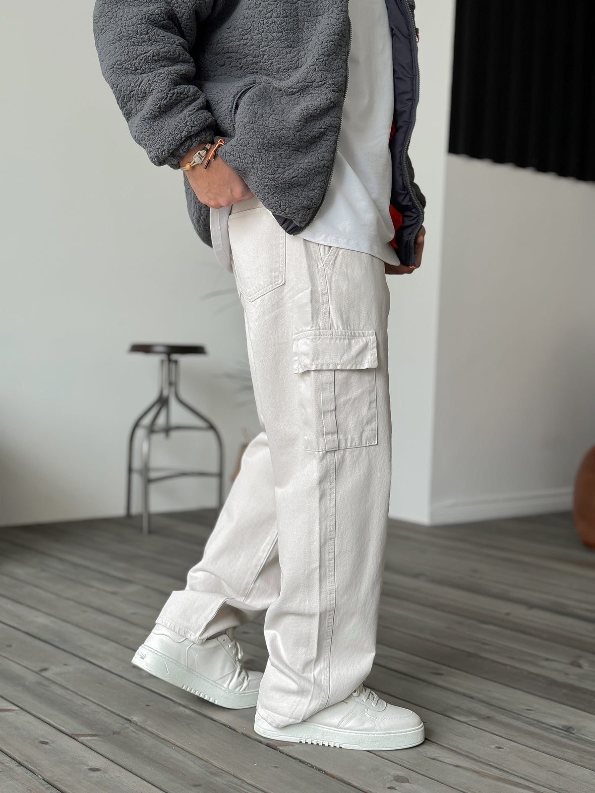 STONE CARGO GABARDINE PANTS