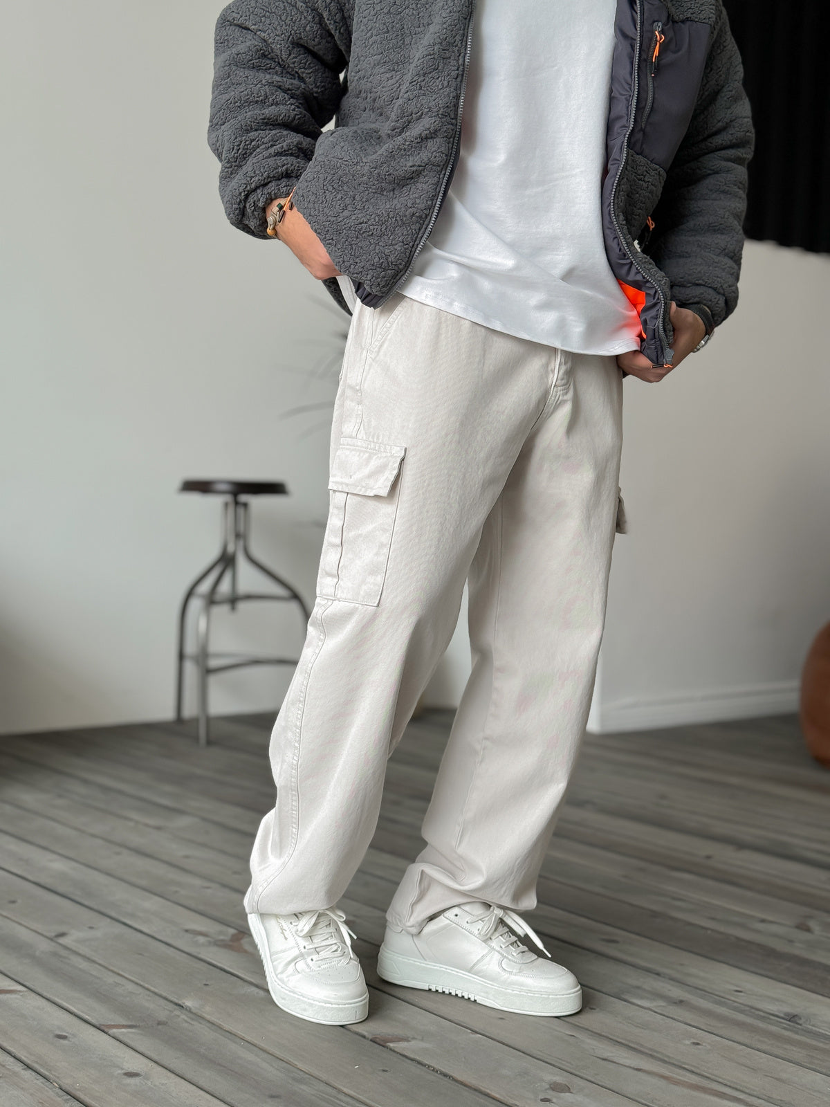 STONE CARGO GABARDINE PANTS