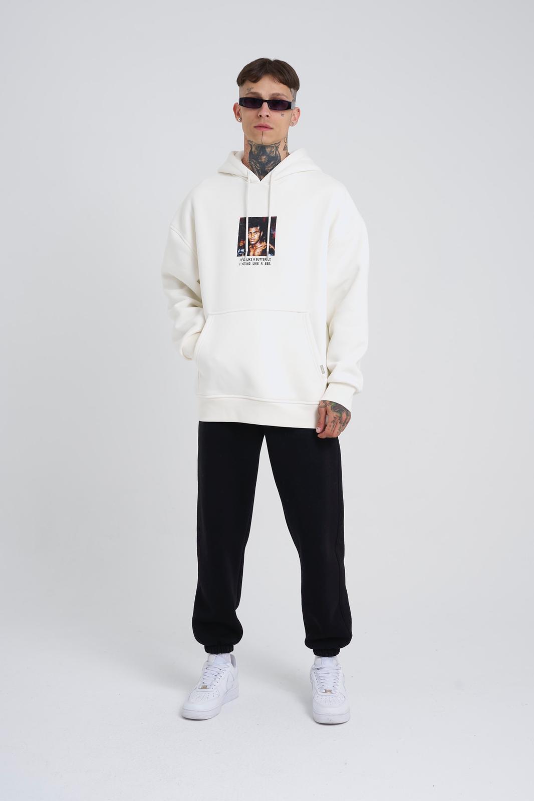 White Muhammad Ali Hoodie