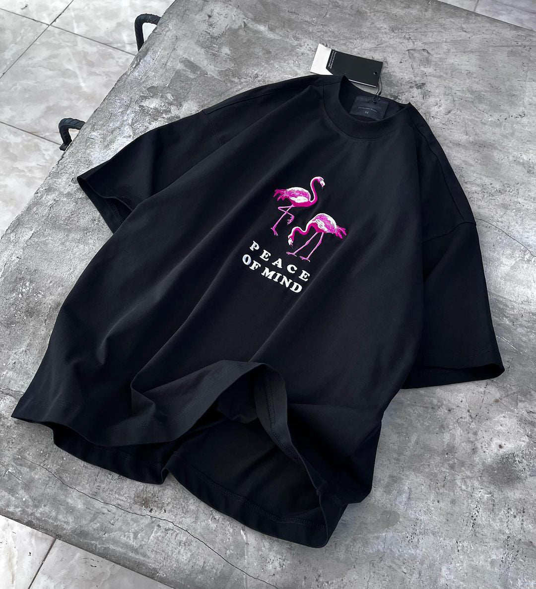 Black PEACE OF MIND T-Shirt