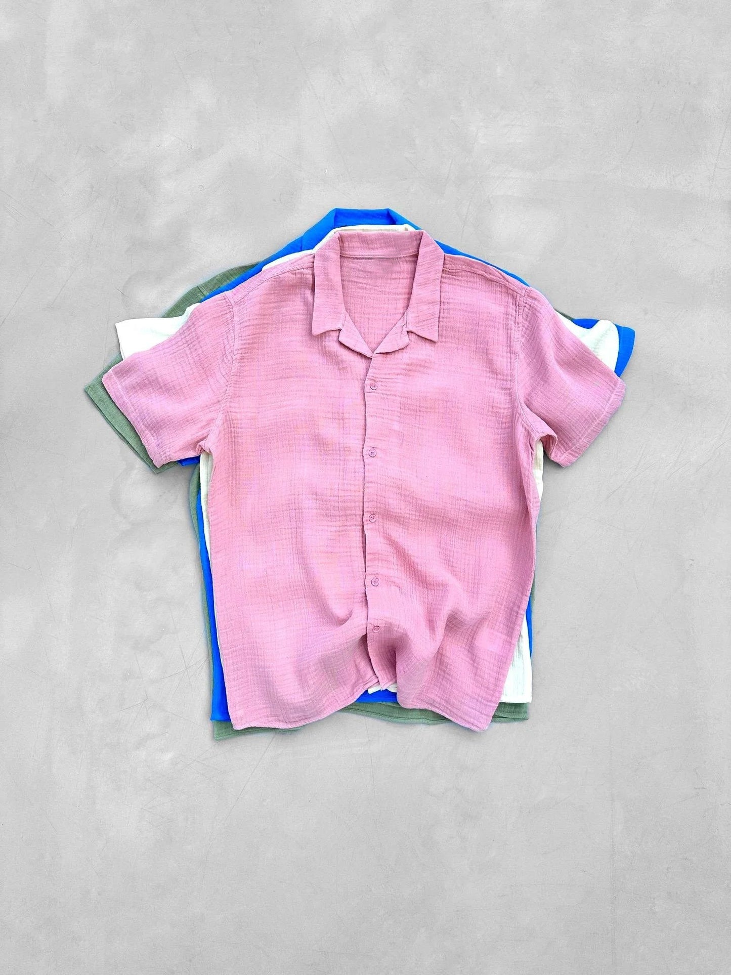 Powder Oversize Linen Shirt