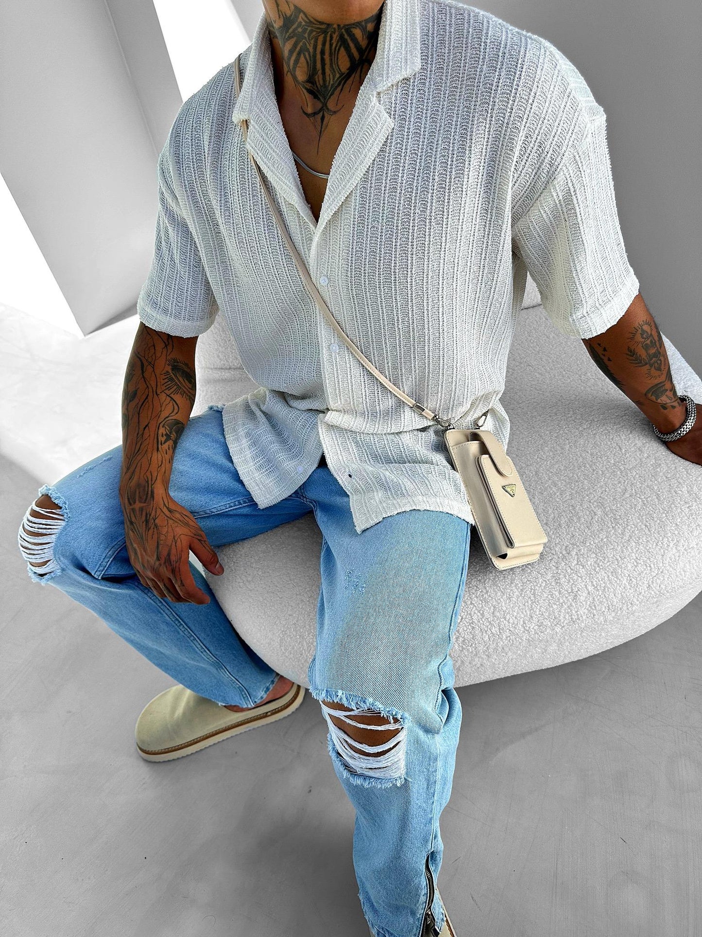 White Tweed Shirt
