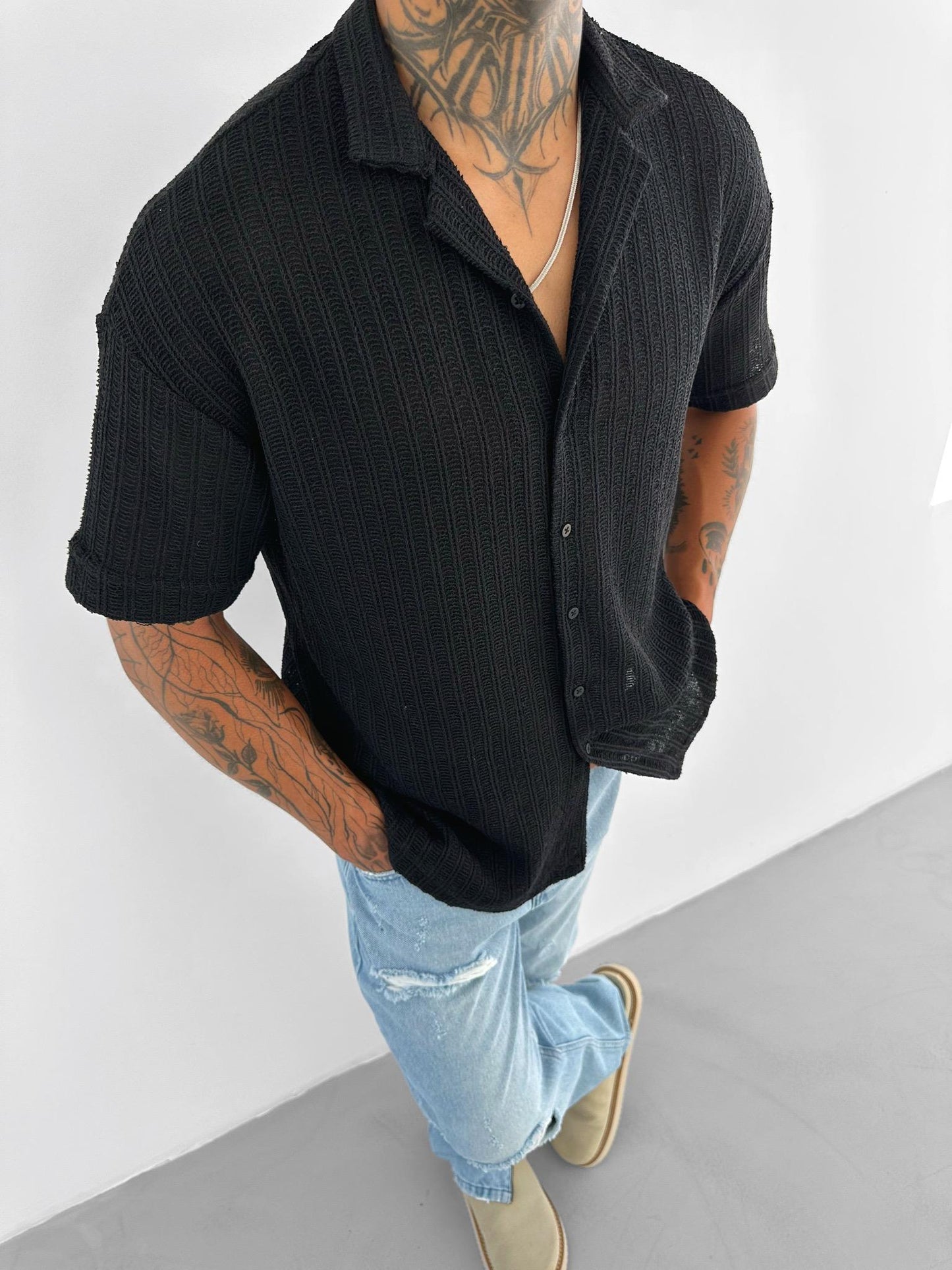 Black Tweed Shirt