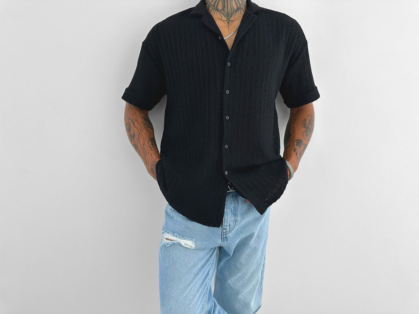 Black Tweed Shirt