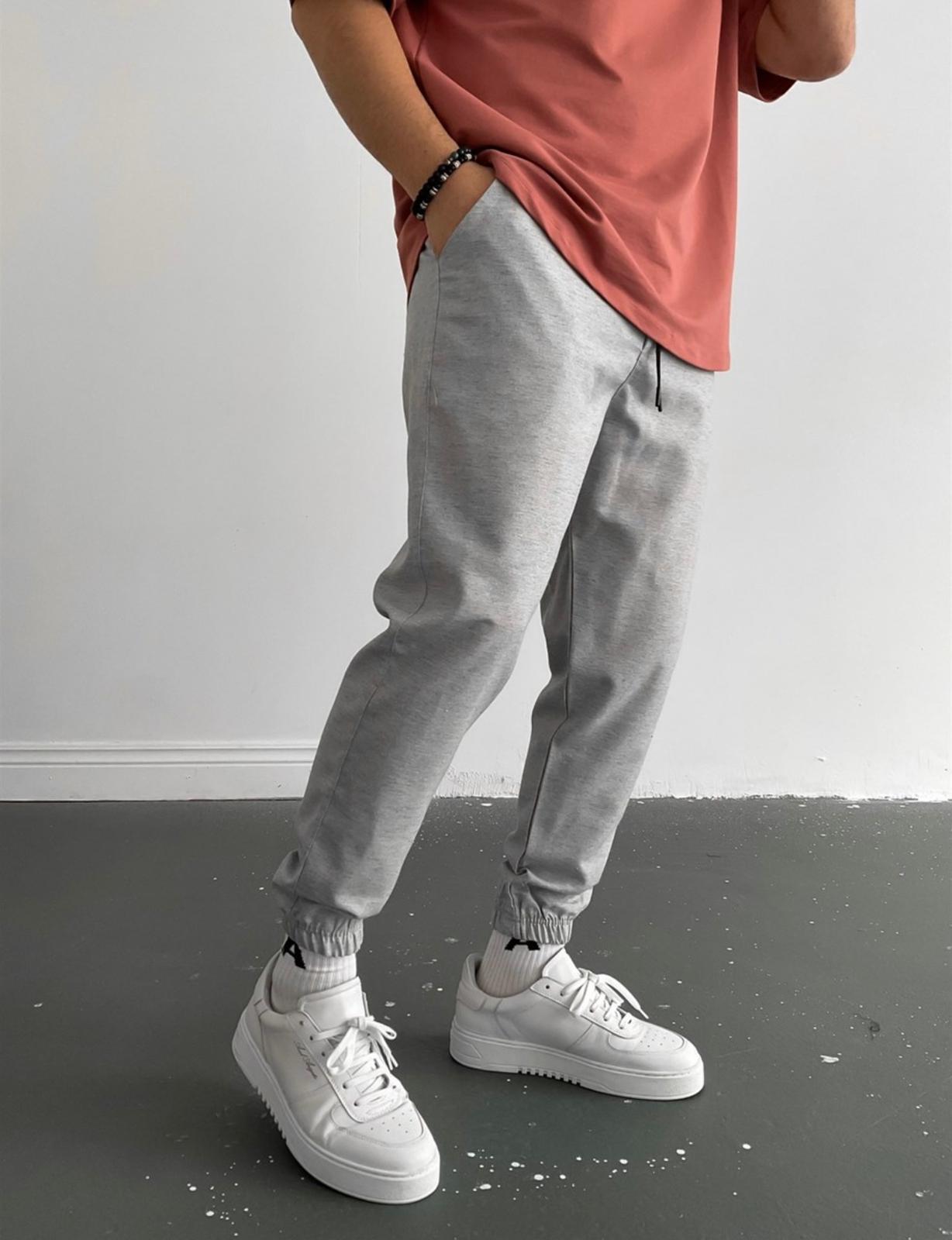 Grey Linen Joggers