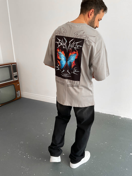 Ice Grey Butterfly T-Shirt
