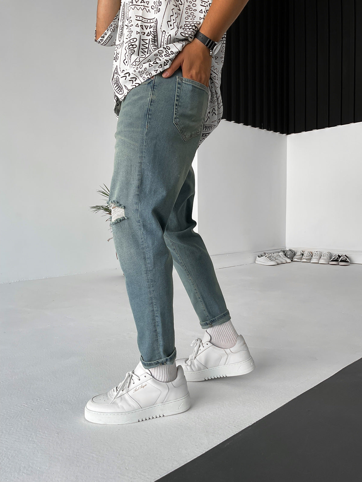 Blue Ripped Jeans