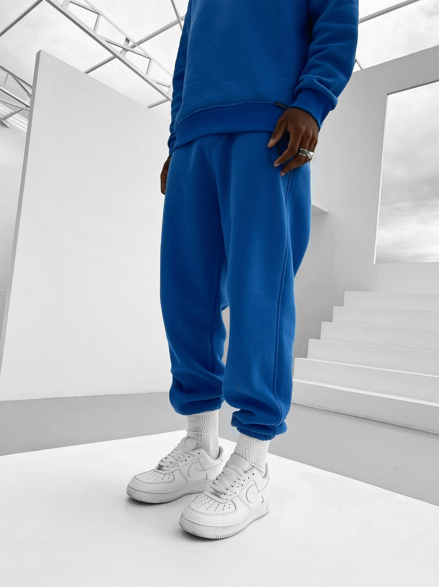 Blue Basic Joggers